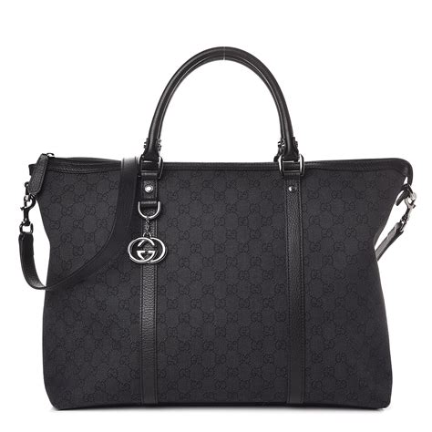 gucci black totes|Gucci denim tote.